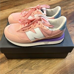 New Balance Kid's 237 sneakers in Pink/Violet Crush size 5 NEW!!